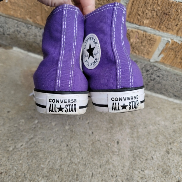 Converse All-Star Chuck Taylor Purple Canvas Hi-top Sneakers 6.5 - Picture 6 of 15